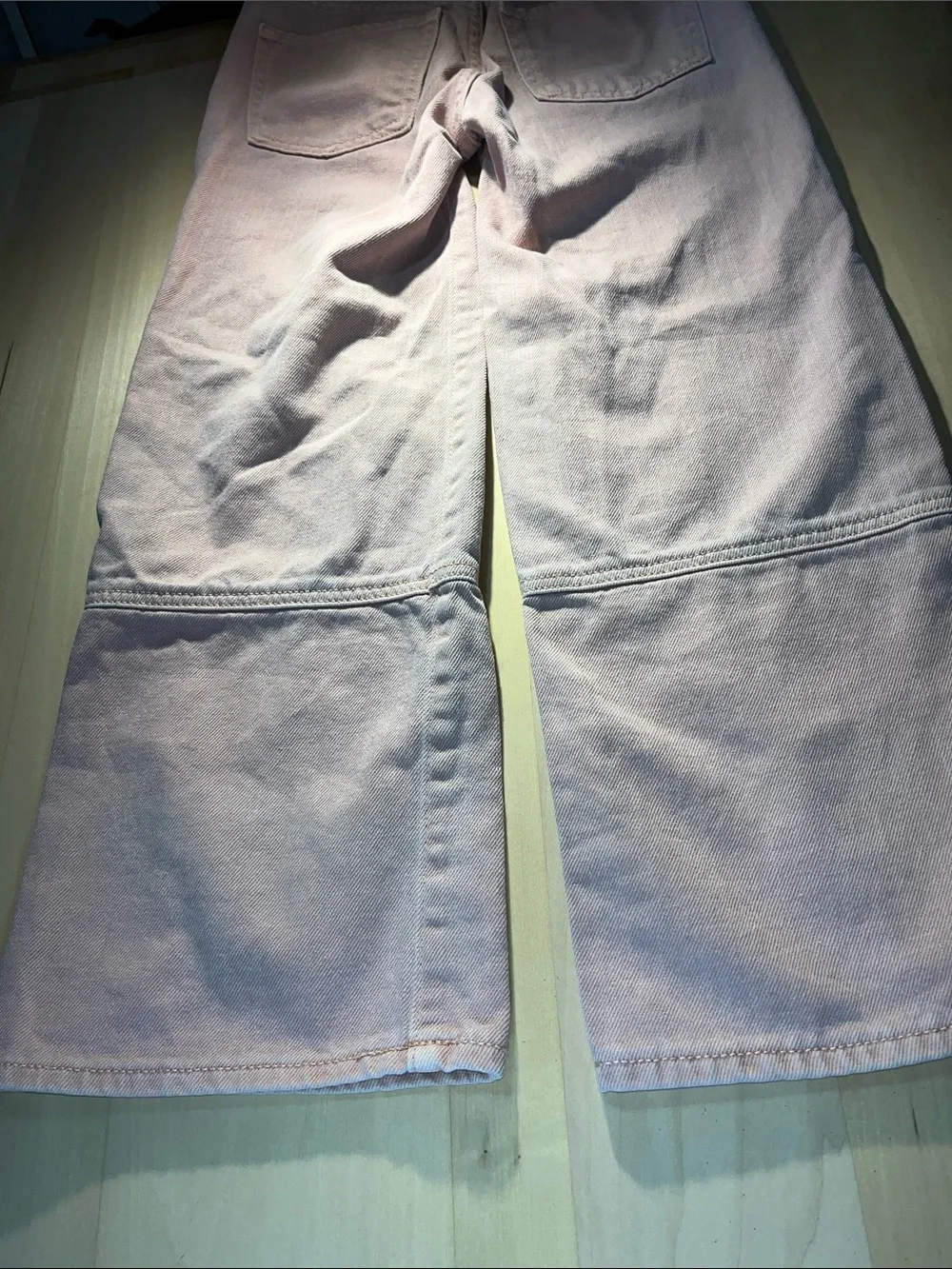 Old Navy Girls Light Pink Baggy Wide-Leg Jeans size 8